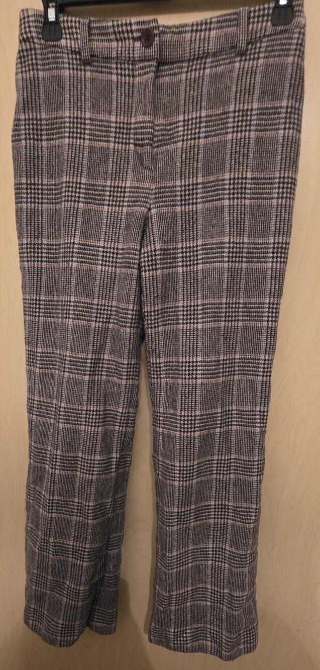 Bernard Paris Zina Wool Cashmere Houndstooth Pants Women's Sz 6 Made In France